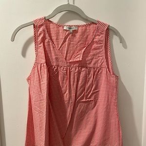 Madewell Pink Checkered Tank Top
